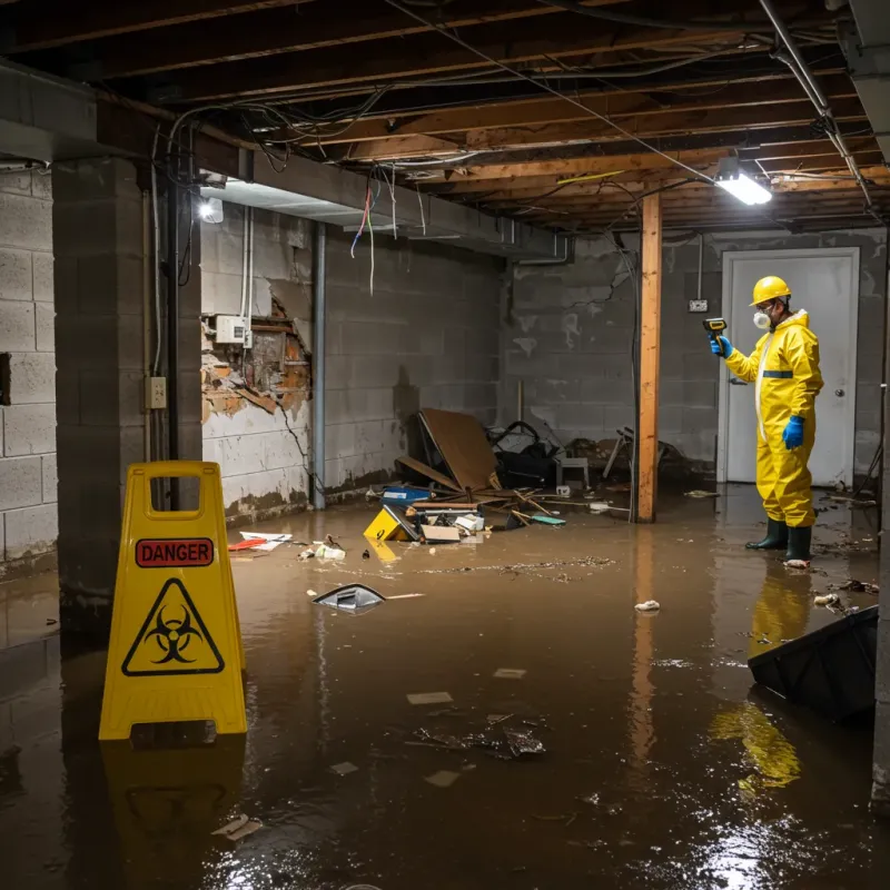 Flooded Basement Electrical Hazard in Mount Zion, GA Property